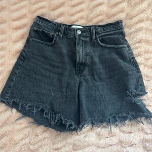 abercrombie the dad shorts high rise curve love black